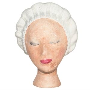 Elegant Knit White Beret